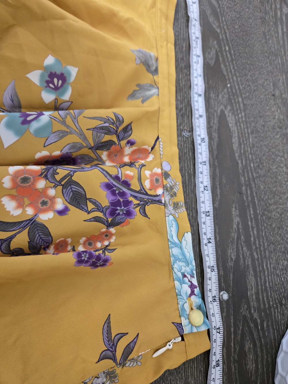 ModCloth Ikebana for All Floral A-Line Skirt Mustard Yellow XL - Picture 13 of 16